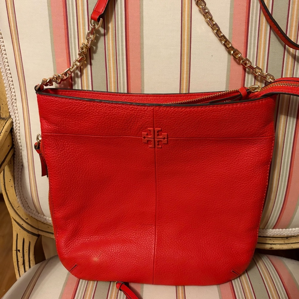 Tory Burch Red Expanding Crossbody/Messenger Bag - Please Read Description